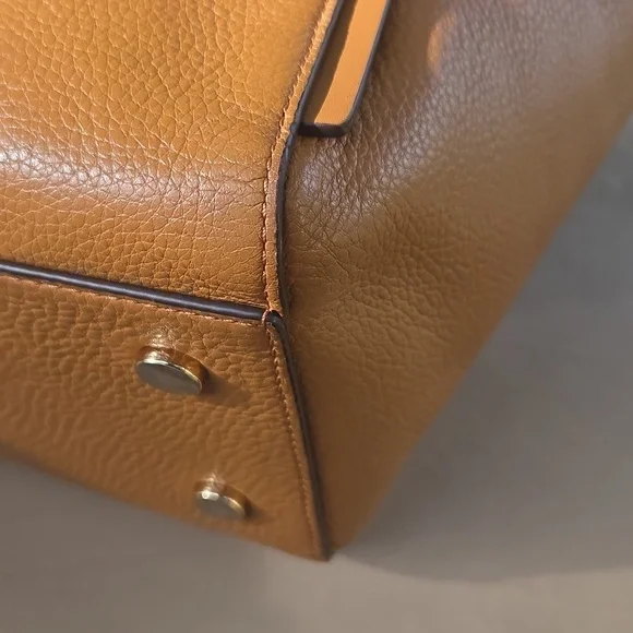 Michael Kors Tan Leather Tote 15x9 - Picture 3 of 7